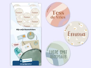 Ronde Design Naamstickers